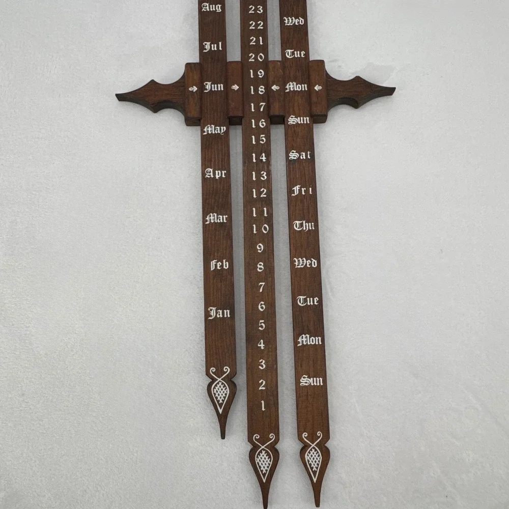 Handcrafted Perpetual Calendar The Bodo Clock Co Black Forest Wooden Wall Decor